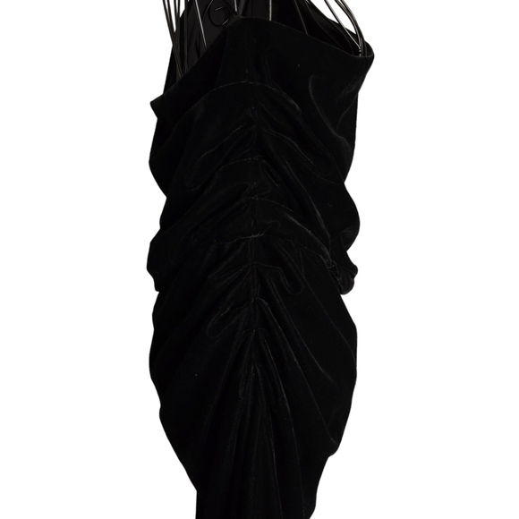 NWT NBD Revolve Selene Velvet One Shoulder Front Slit Midi Dress, Size XL - Picture 6 of 9